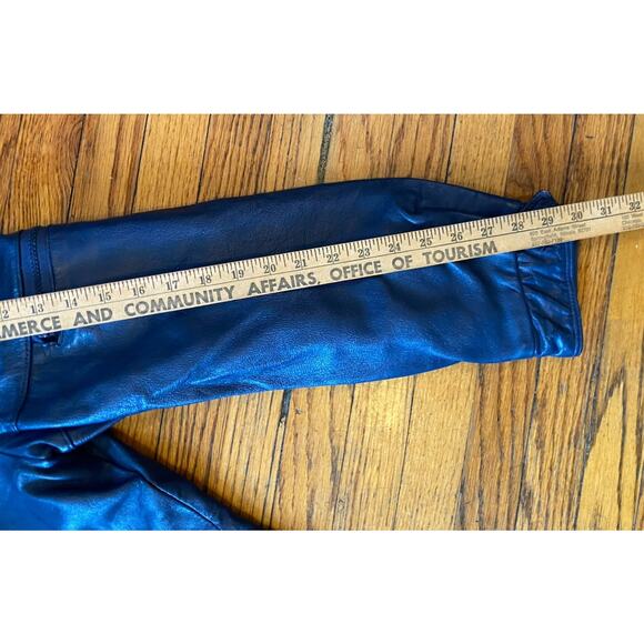 VTG 70s USA Unique Rare Women’s 10-12, 42 Cabretta Angel Skin Leather Coat Hood - Picture 13 of 16